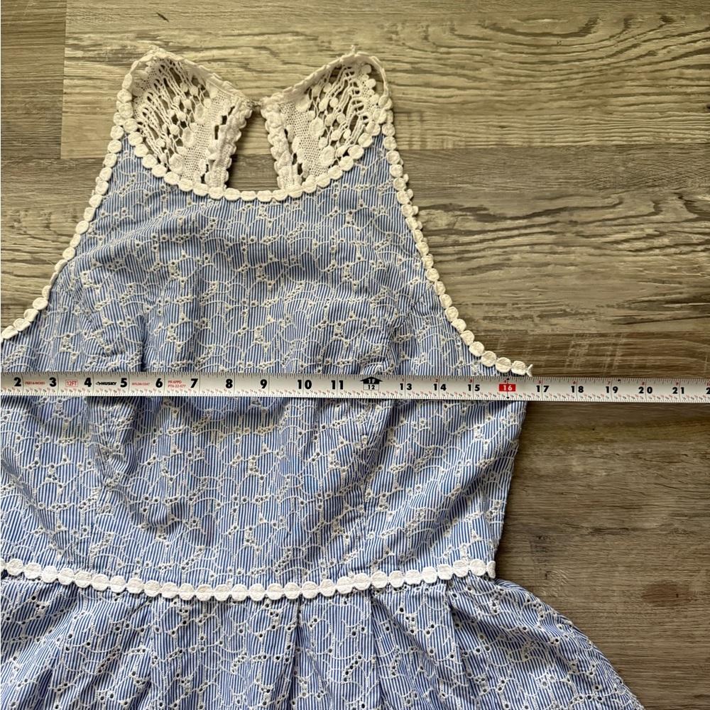Lilly Pulitzer Light Blue Eyelet Halter Mini Dress - Picture 4 of 15